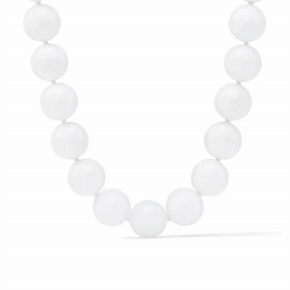 NEW JULIE VOS women's portofino beaded necklace in white jade